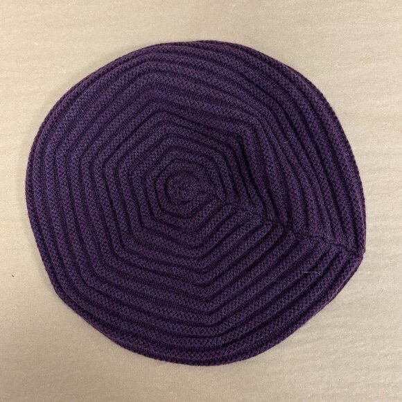 NWT Cashmere Raffello Bettini Knit Beret - Plum main image 4